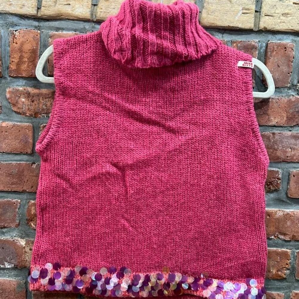 Fabulous Vintage Miss Sixty Knit Turtleneck Tank Top
